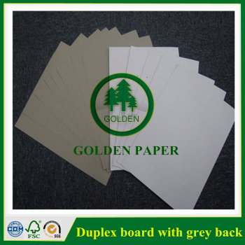 A Grade White Coated Duplex Board Grey back_recycle wood pulp borad for packing